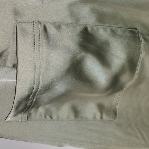 House of Harlow Satin Cargo Pants 10 olive nwt - Picture 3 of 6